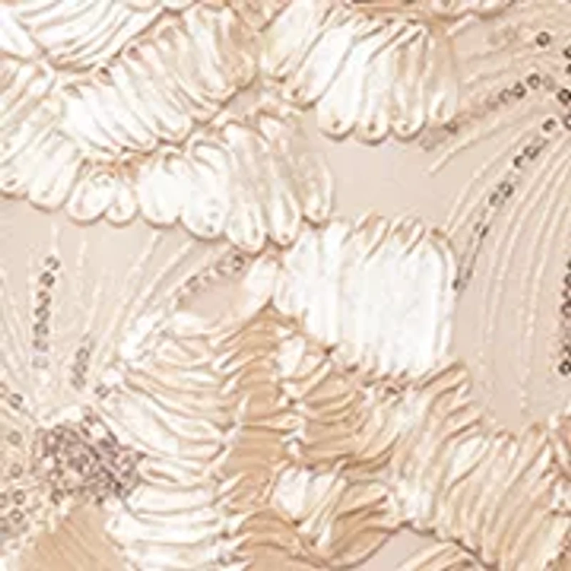 Women's Sleeveless Off the Shoulder Floral Embroidered Gown