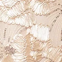 Women's Sleeveless Off the Shoulder Floral Embroidered Gown