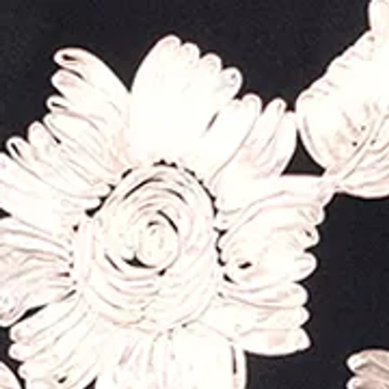 Women's Embroidered Floral Dress with Satin Tie Waist