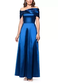 Women's Off Shoulder Twist Neck Gown