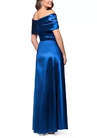 Women's Off Shoulder Twist Neck Gown