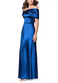 Women's Off Shoulder Twist Neck Gown