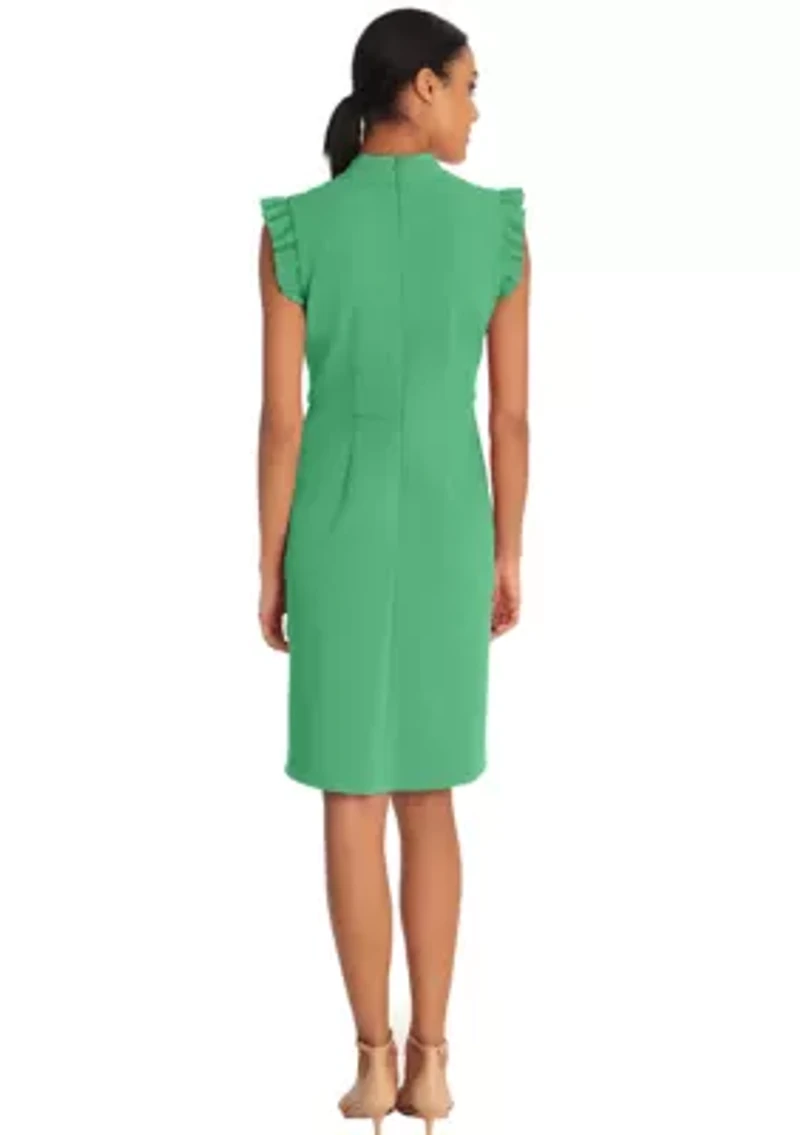 Women's Front Neck Tie A-Line Dress