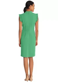 Women's Front Neck Tie A-Line Dress