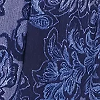 Women's Long Sleeve Mock Neck Printed Chiffon Maxi Dress