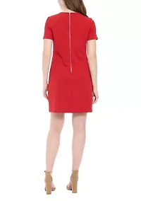 Women's Short Sleeve Mini Dress with Pockets