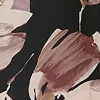 Women's Short Sleeve Crew Neck Floral Print Scuba A-Line Dress