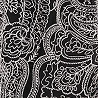 Women's Long Sleeve Embroidered Chiffon A-Line Dress