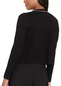 Women's Diamond Knit Sweater Cardigan