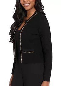 Women's Diamond Knit Sweater Cardigan