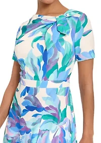 Women's Floral A-Line Midi Dress