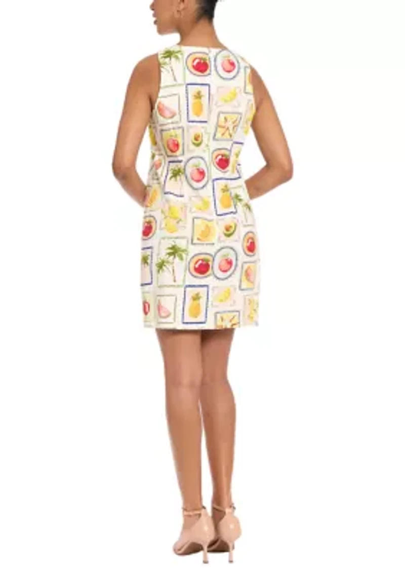 Women's Fruit Print Shift Mini Dress