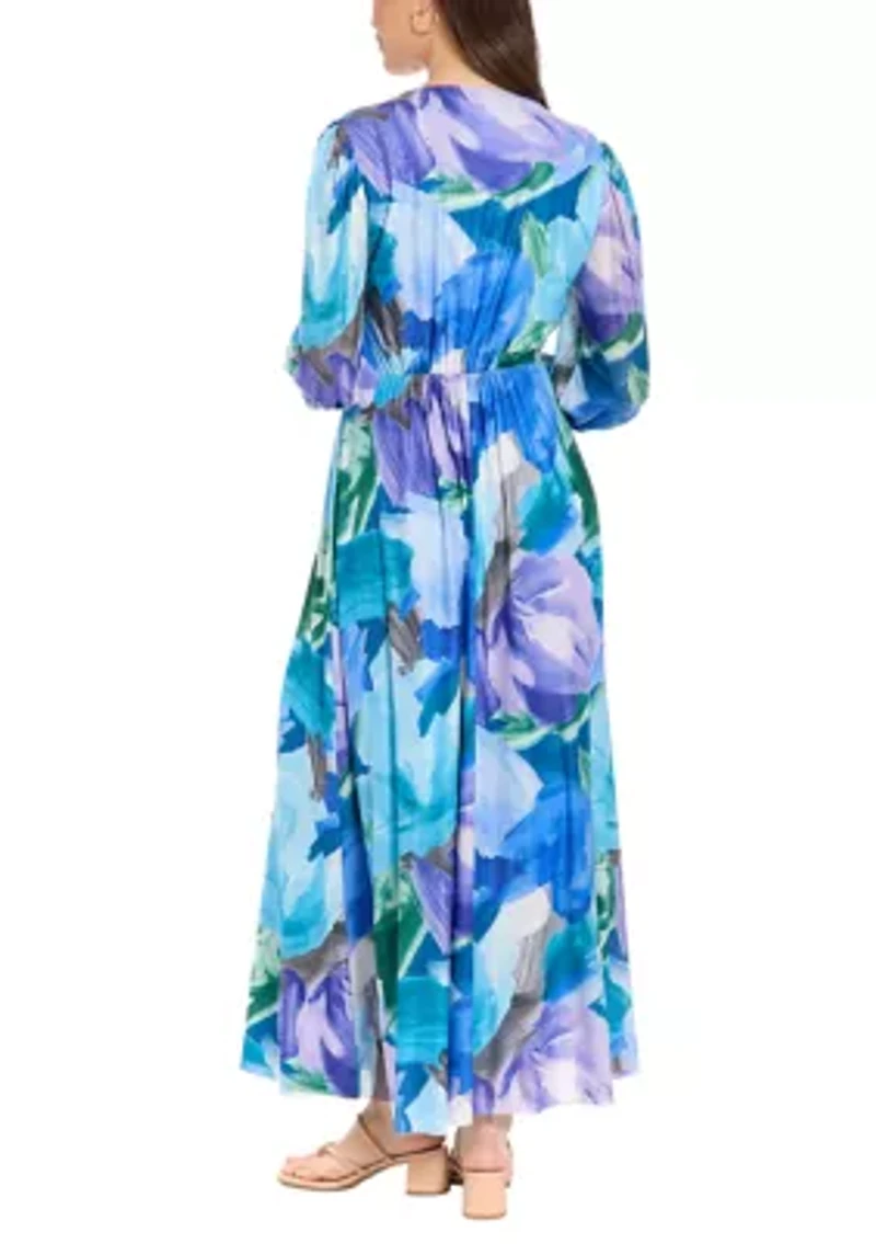 Women's Long Sleeve Floral Maxi Dress