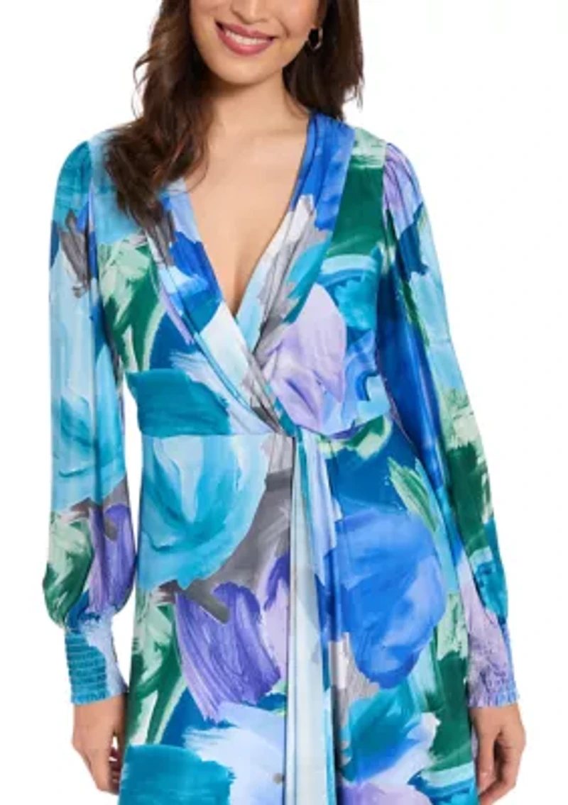 Women's Long Sleeve Floral Maxi Dress