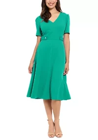 Women's Short Sleeve Side Tab Dress