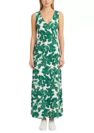 Women's Sleeveless Floral Print Maxi Dress