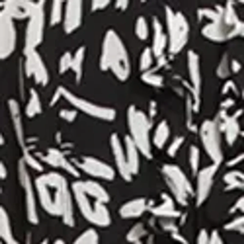 Plus Printed Bubble Crepe Ruffle Neck Smocked Waist Halter Tiered Maxi Dress