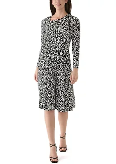 Women's Asymmetric Printed A-Line Dress