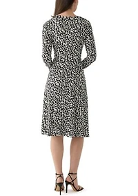 Women's Asymmetric Printed A-Line Dress