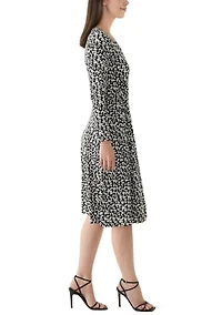 Women's Asymmetric Printed A-Line Dress