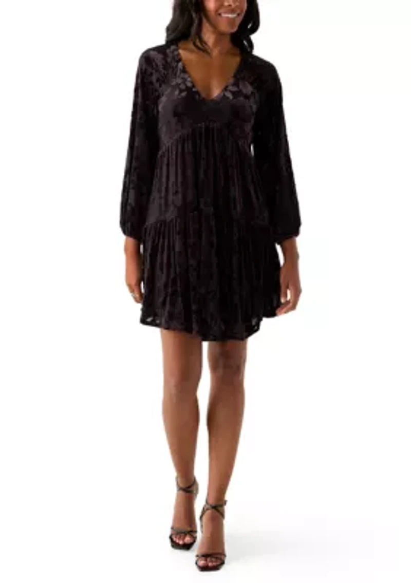 Women's Raglan Sleeve Tiered Dress