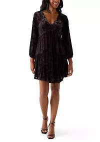 Women's Raglan Sleeve Tiered Dress