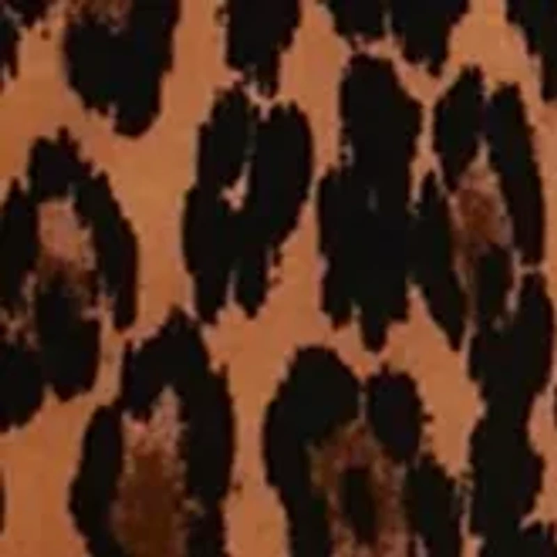 Women;'s Sleeveless Strappy Animal Print Velvet Sheath Dress