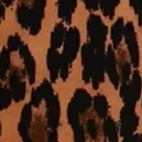 Women;'s Sleeveless Strappy Animal Print Velvet Sheath Dress