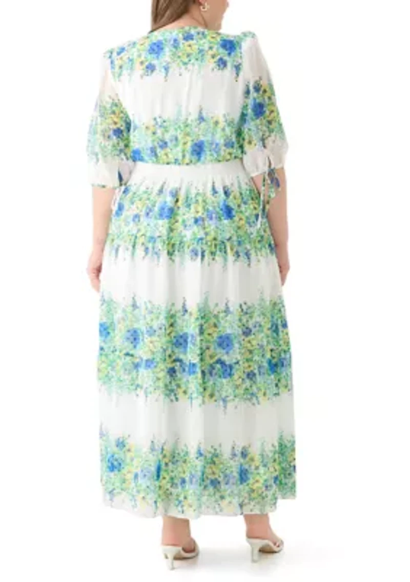 Plus Tiered Smocked Waist Dress