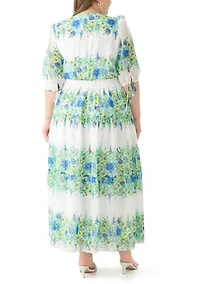 Plus Tiered Smocked Waist Dress