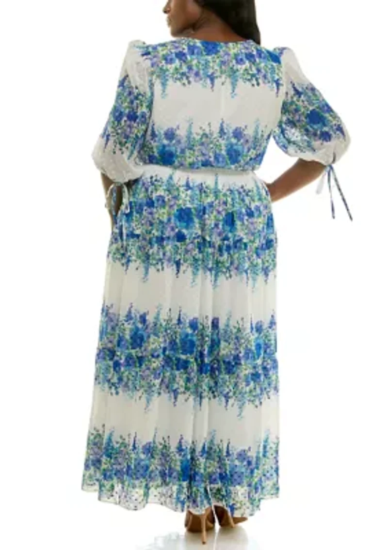 Plus Tiered Smocked Waist Dress