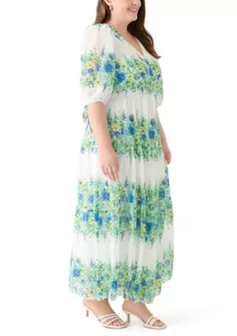 Plus Tiered Smocked Waist Dress