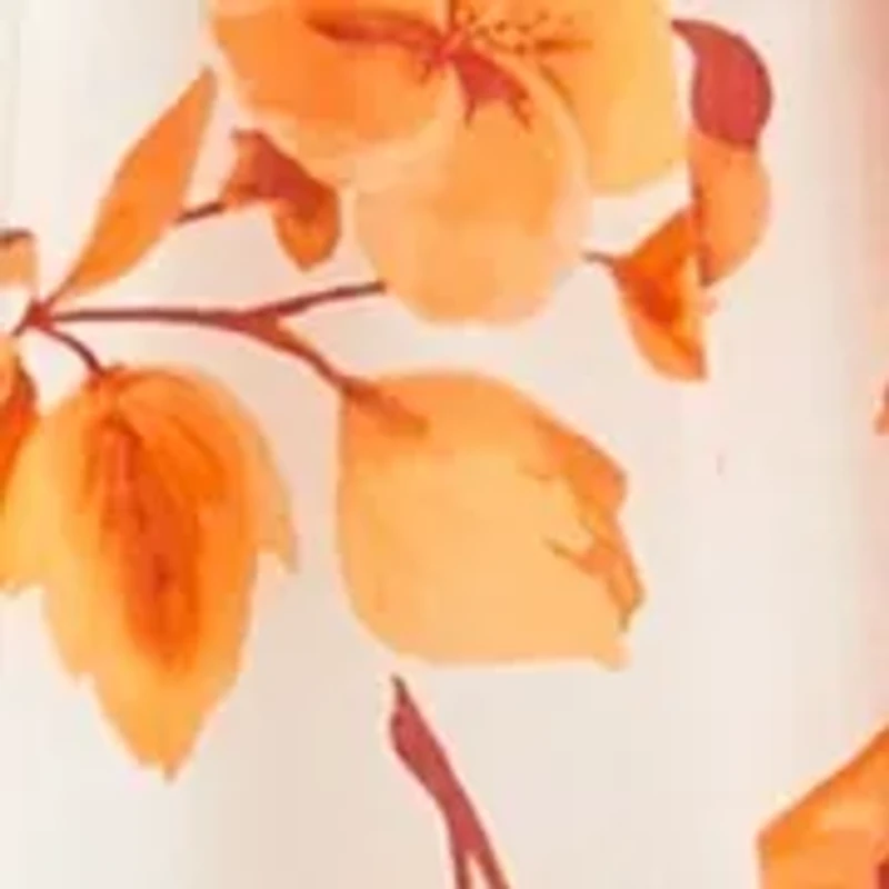 Women's 3/4 Sleeve Square Neck Print Midi Dress