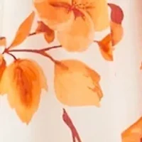 Women's 3/4 Sleeve Square Neck Print Midi Dress