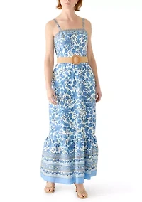 Women's V-Neck Floral A-Line Dress