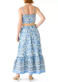 Women's V-Neck Floral A-Line Dress