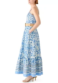 Women's V-Neck Floral A-Line Dress