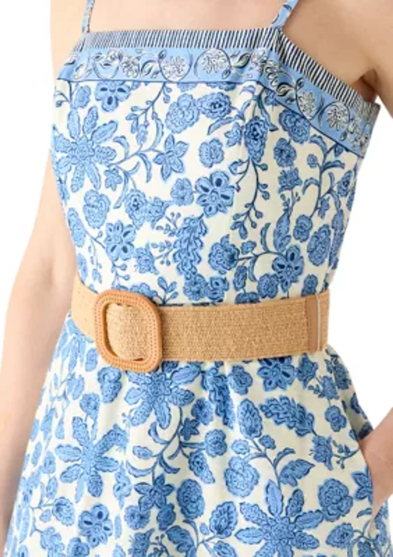 Women's V-Neck Floral A-Line Dress