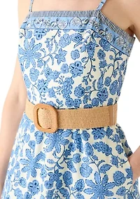 Women's V-Neck Floral A-Line Dress