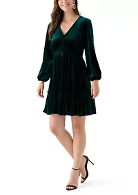 Women's Smocked Waist Ruffle Hem Dress