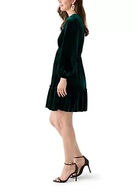 Women's Smocked Waist Ruffle Hem Dress