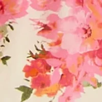 Plus Short Sleeve V-Neck Floral Print Fit and Flare Maxi Dress