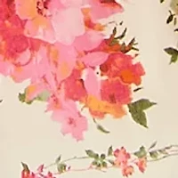 Women's Cap Sleeve V-Neck Floral Fit and Flare Dress