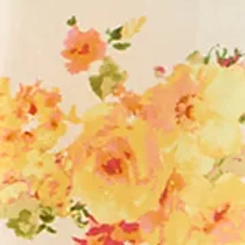 Women's Cap Sleeve V-Neck Floral Fit and Flare Dress