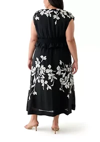 Plus Dolman Sleeve Fit and Flare Dress
