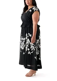 Plus Dolman Sleeve Fit and Flare Dress
