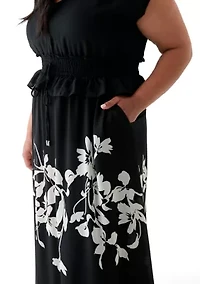 Plus Dolman Sleeve Fit and Flare Dress
