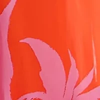 Plus 3/4 Sleeve V-Neck Floral Print Chiffon Fit and Flare Maxi Dress