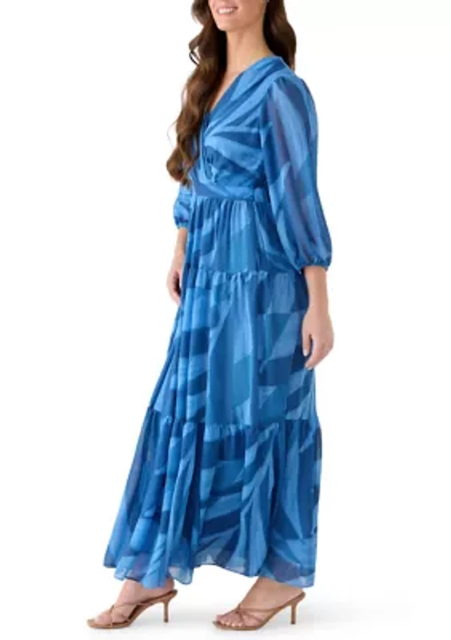 taylor tiered maxi dress Taylor Women's Printed Tiered Maxi Dress