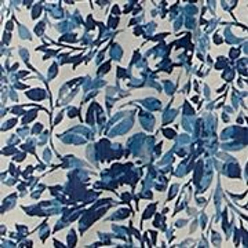 Plus Puff Sleeve V-Neck Fit and Flare Dress